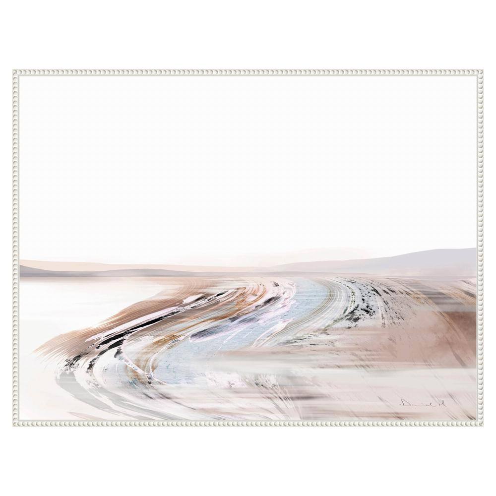 42" x 32" Beaded Perimeter Abstract Canvas Wall Art