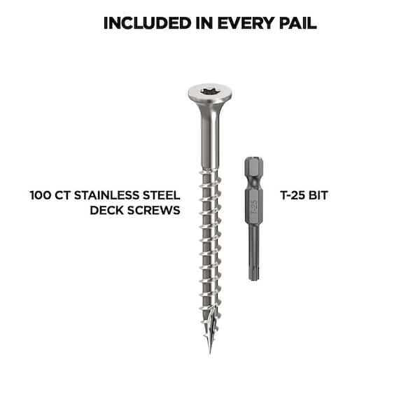 CAMO #8 x 2 in. 305 Stainless Steel Premium Star Torx Drive