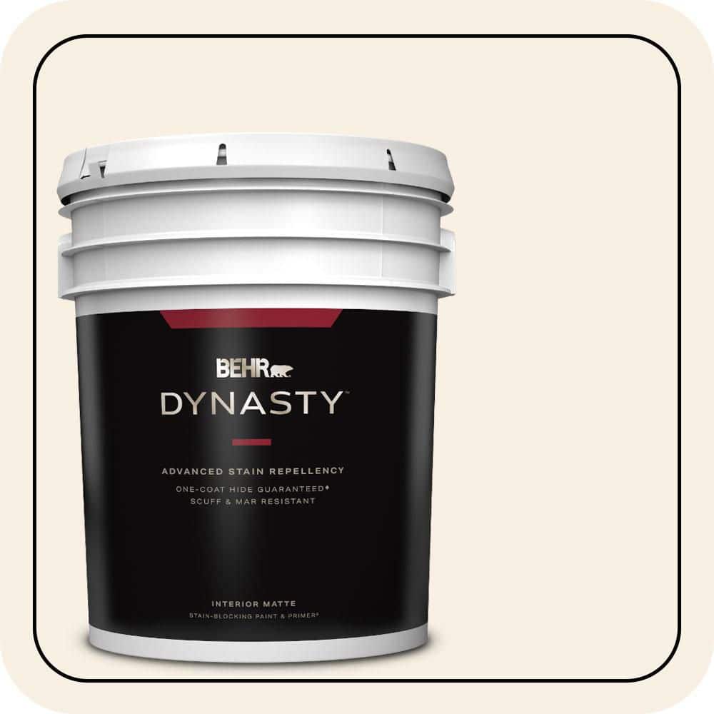 5 gal. #PWN-14 Chenille White Matte Interior Stain-Blocking Paint & Primer price history on PriceWatchPro