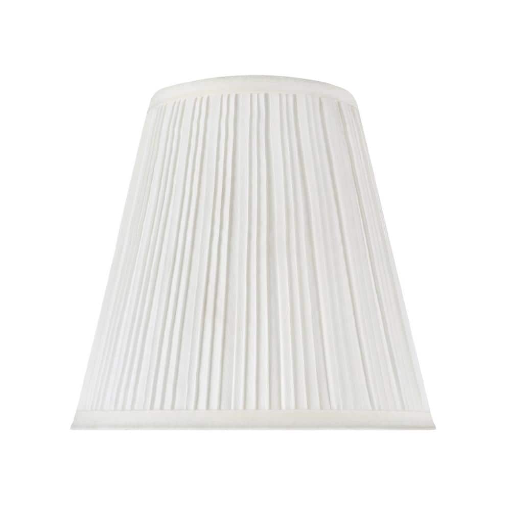 Off-White Pleated Fabric Empire Lamp Shade, 9''