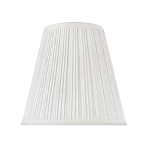 9 in. x 8.5 in. Off White Pleated Empire Lamp Shade