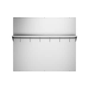 36 in. x 30.75 in. Stainless Steel Backsplash with Stainless Steel Shelf
