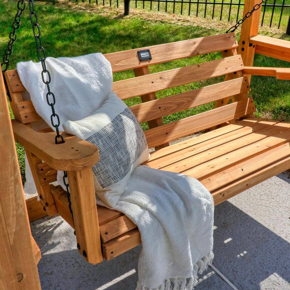 Cedar Double Seating Outdoor Pergola Swing Chair