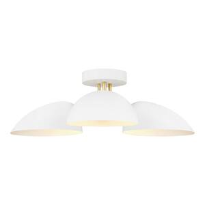 white semi flush mount ceiling light