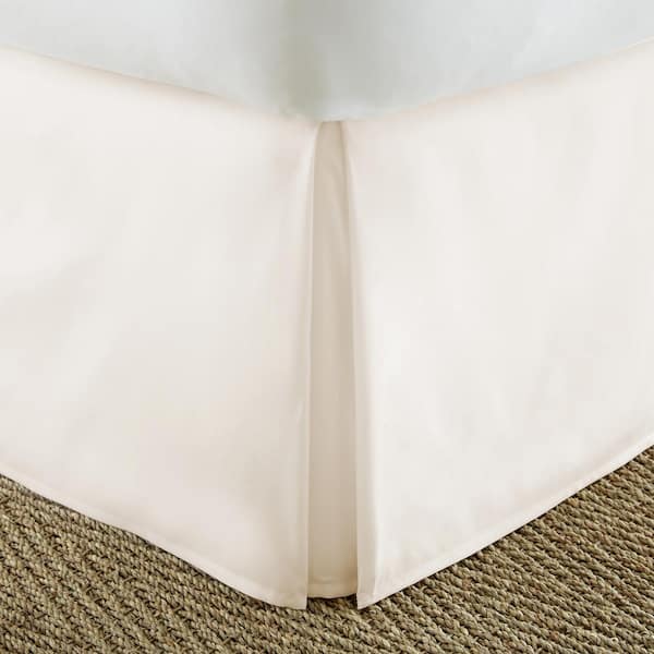 Becky Cameron 14 in. Ivory Solid California King Bed Skirt