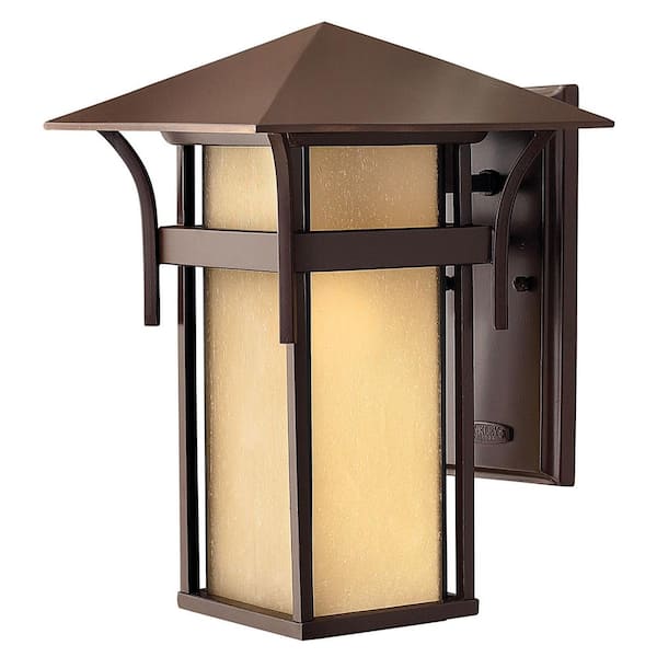 Harbor 1-Light Anchor Bronze Hardwired Outdoor Wall Lantern Sconce