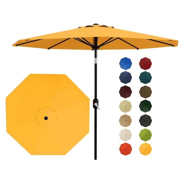 10 ft. Steel Patio Umbrella for Pool, Deck, Backyard