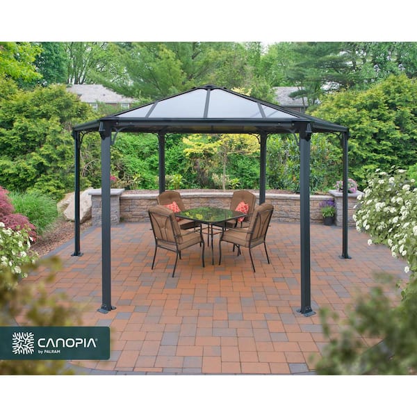 CANOPIA by PALRAM Monaco Hexagonal 13 ft. x 15 ft. Gray/Bronze