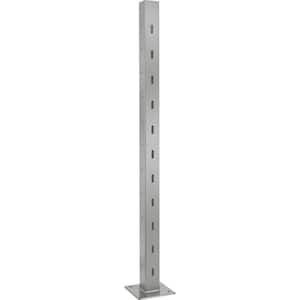 42 in. Base Mount Grey Deck to Stair Corner Post