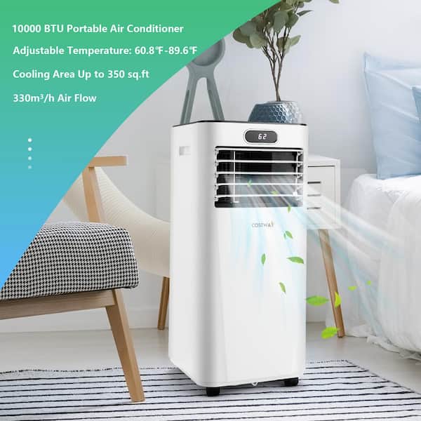 6,000 BTU Portable Air Conditioner Cools 350 Sq. Ft. with Remote control in White
