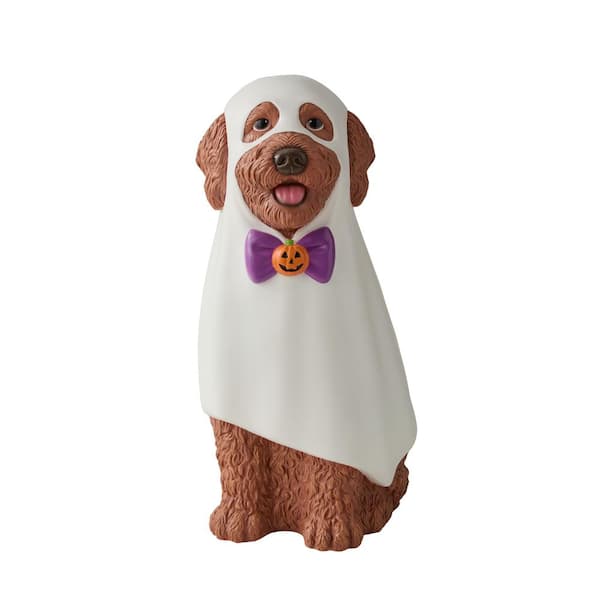 2.5 ft Halloween Classics Hand-Painted Goldendoodle Ghost Greeter