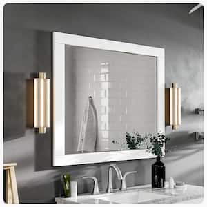 Aberdeen 36 in. W x 30 in. H Framed Rectangular Bathroom Vanity Mirror in White