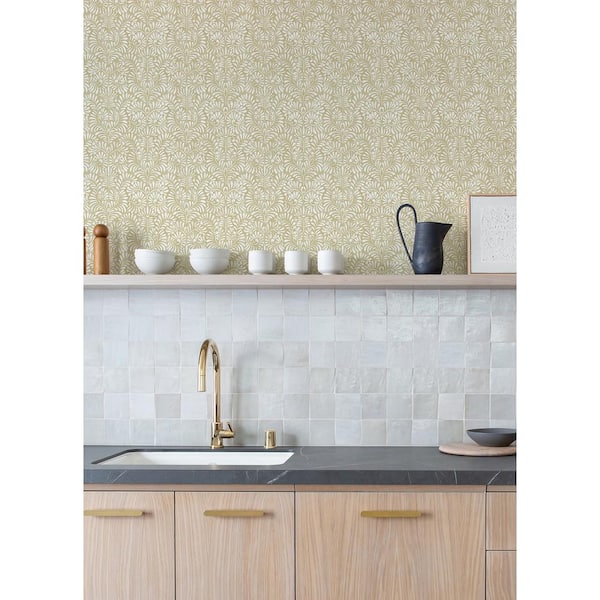 Elma Honey Fiddlehead Wallpaper, 4121-26917