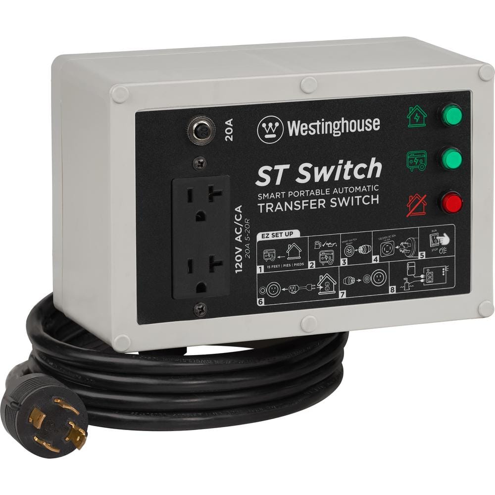 Westinghouse 120-Volt 20-Amp Portable Automatic Transfer Switch with Smart Technology