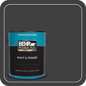 1 gal. Black Satin Enamel Exterior Paint & Primer