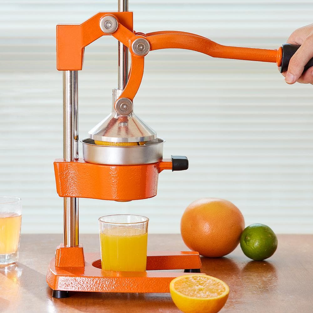 CO-Z Orange Cast Iron and Stainless Steel Citrus Juicer