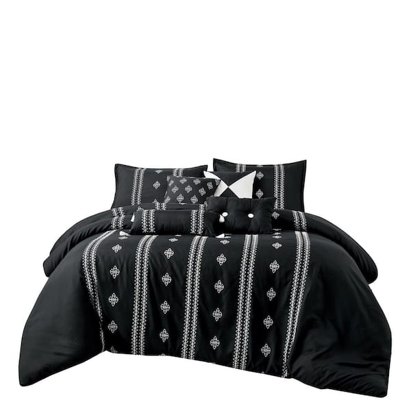Shatex 7 Piece Luxury JUDITH microfiber Queen Bedding Comforter Sets