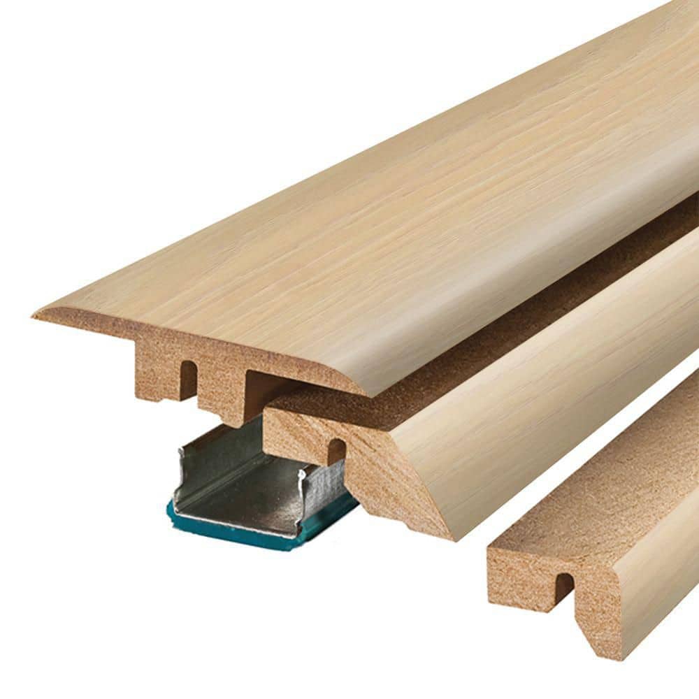 New Market 0.75 in. T x 2.37 in. W x 78.7 in. L Textured Wood Look Laminate Moulding/Trim 4 in 1 Molding price history on PriceWatchPro