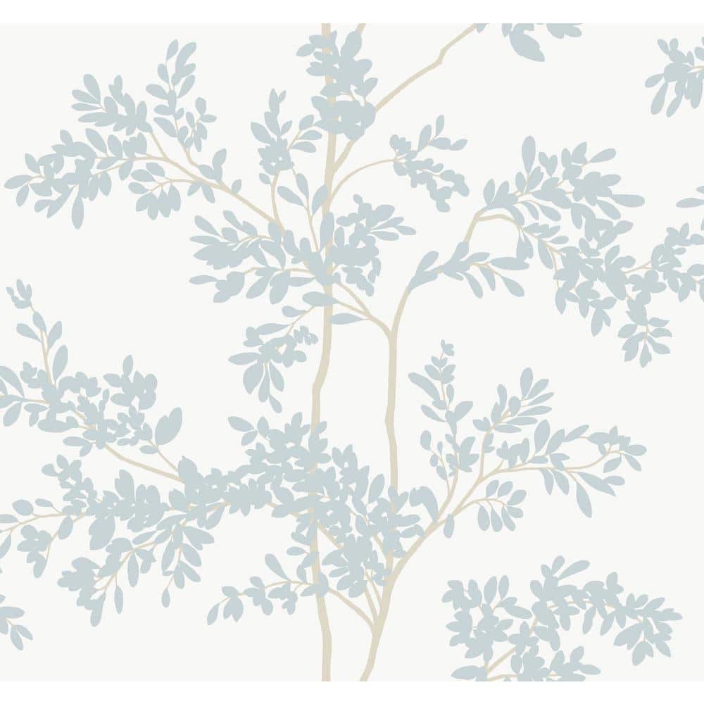 White and Cloud Blue Lunaria Silhouette Paper Non-Pasted Matte Wallpaper price history on PriceWatchPro