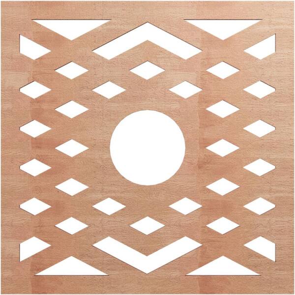 Ekena Millwork 0.375 in. x 4.625 in. x 18 in. Wood Medallion Moulding