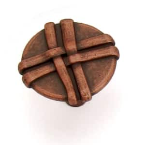 Lineage 1-3/8 in. Antique Copper Round Cabinet Knob