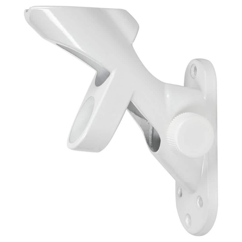  1 in. 2-Position White Aluminum Flagpole Bracket