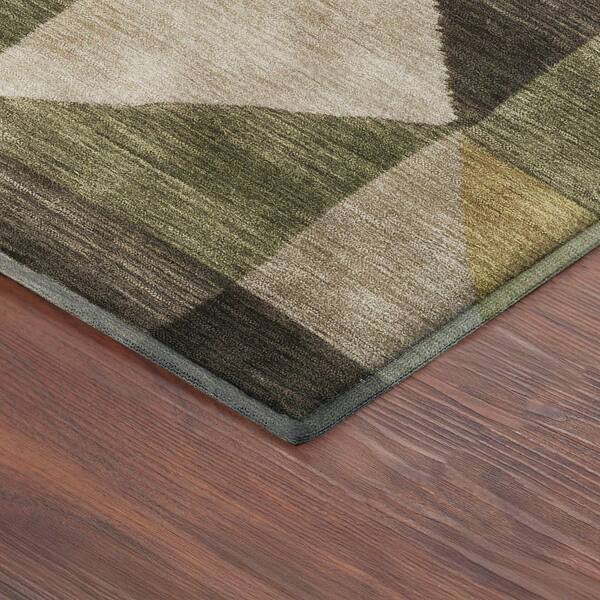 Mayfield Premium Machine Washable Abstract AMF2373 Fern 2 ft. x 7 ft. Runner Rug