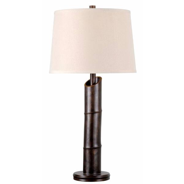 Kenroy Home Bamboo 30 in. H Bronzed Table Lamp