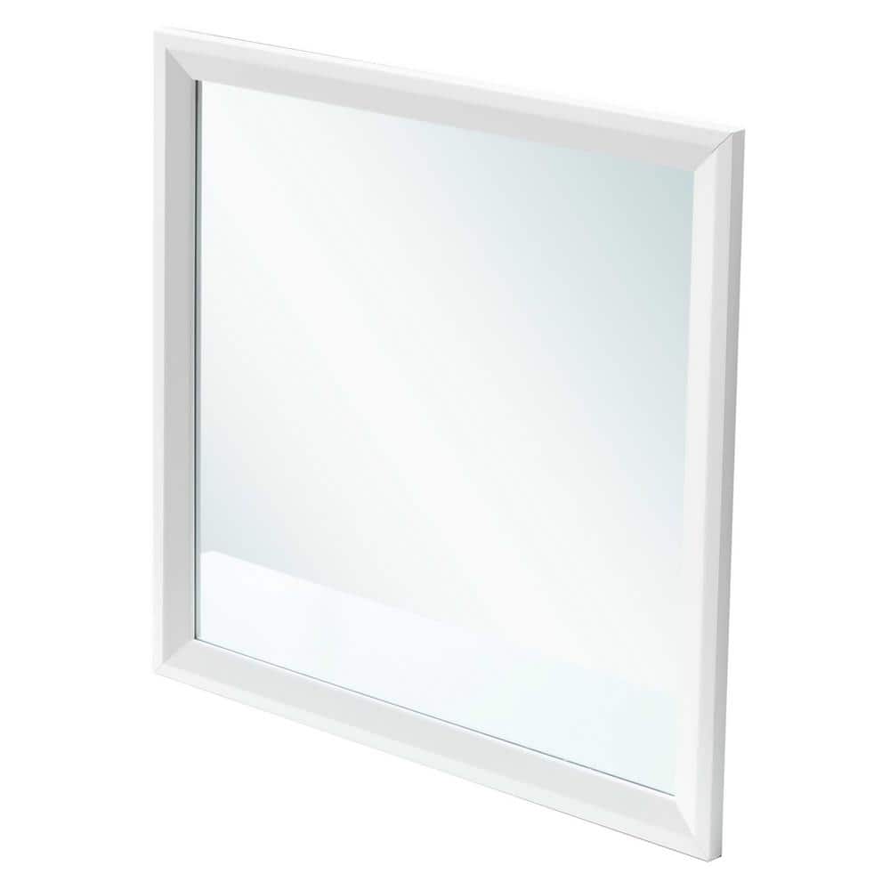 Classic Square Silver Champagne 36" Wood Framed Dresser Mirror