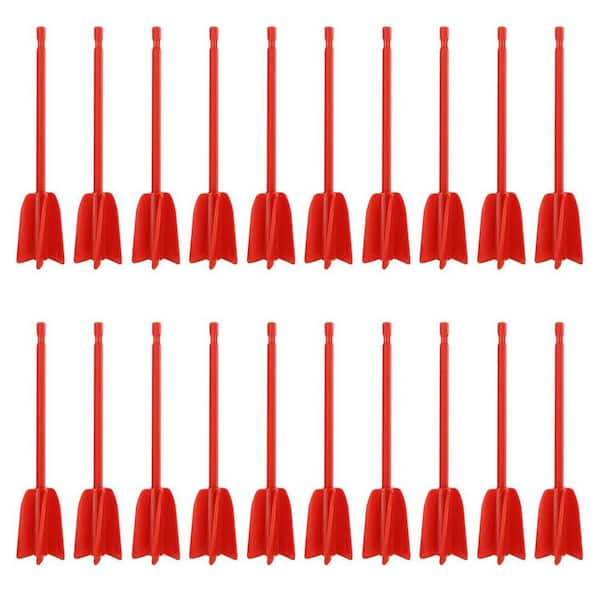 20 Pcs Helix Paint Mixer Drill Attachment Red Spiral Design for Resin Epoxy Silicone Molds Plastic Paddles