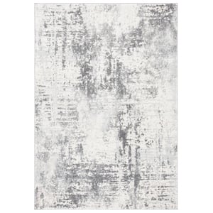 Tulum Ivory/Charcoal 4 ft. x 6 ft. Geometric Area Rug