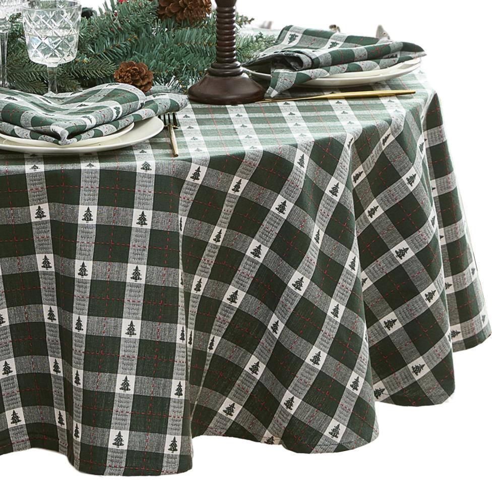 "Sherwood Tree Dobby Rectangle Tablecloth, Green - 60""W x 84""L Oval" price history on PriceWatchPro