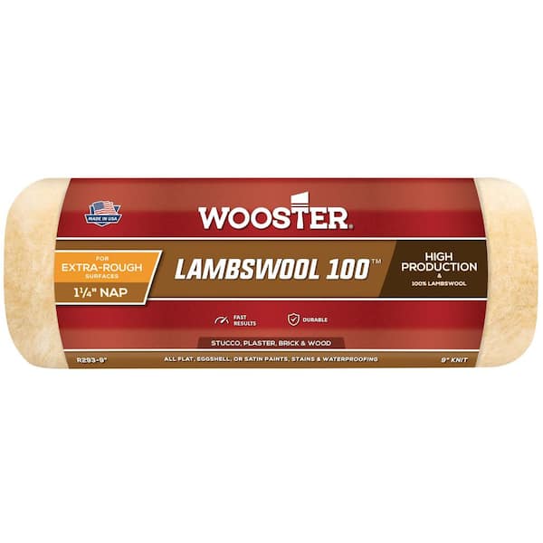 Wooster Lambswool 100 9 in. x 1-1/4 in. Wool Roller Cover