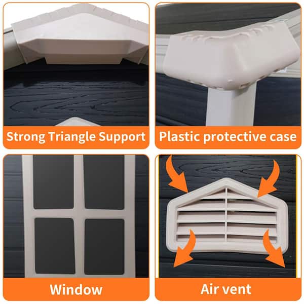 ToolCat 6 x 8 ft. Resin Outdoor Storage Shed with Window, Vent for