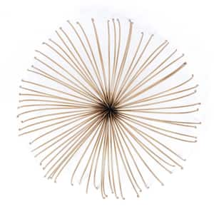 Metal 16.7 in. Dia Flower Starburst Wall Decor