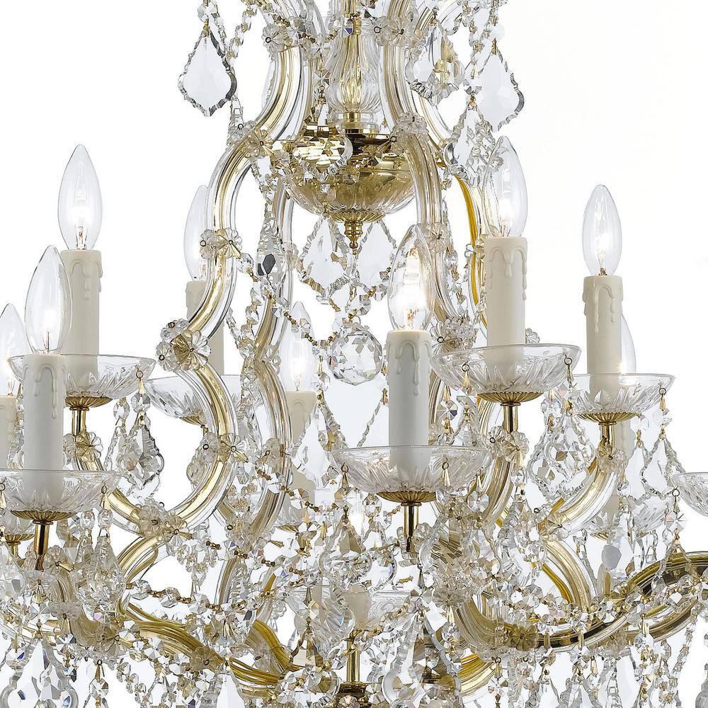 Maria Theresa 13-Light Gold Crystal Chandelier
