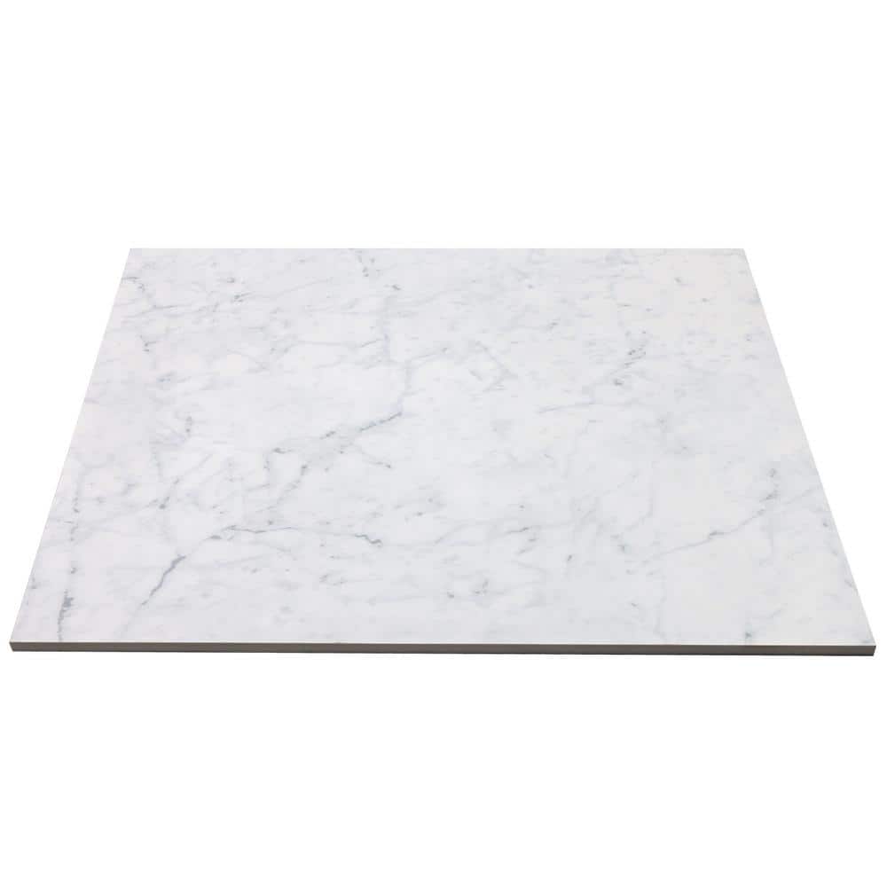 Bianco 24" x 24" Polished Porcelain Marble Look Tile