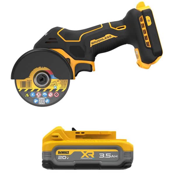 DEWALT 20V XR Lithium-Ion Cordless 3 in. Cut-Off Tool with 20V MAX XR POWERSTACK Lithium-Ion 3.5 Ah Battery Pack