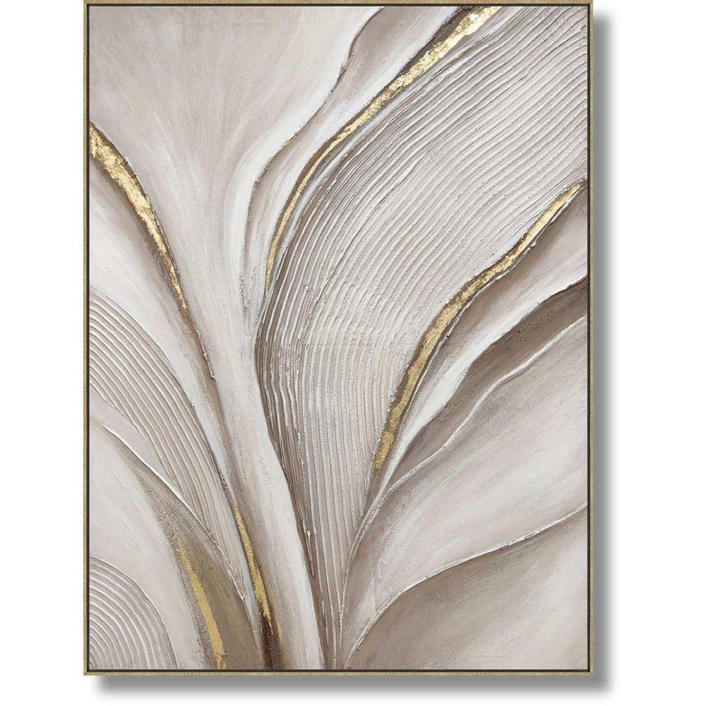 Classy Art 1-Piece Framed Mixed Media Abstract Wall Art 35.4 in. x 47.2 ...