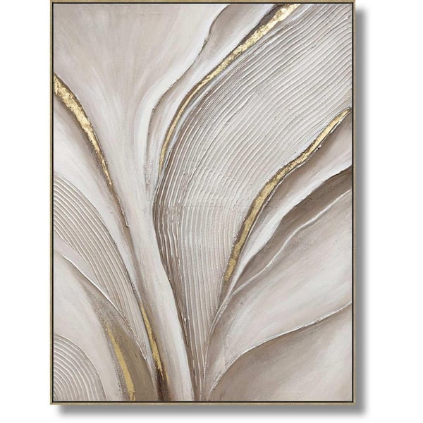 Classy Art 1-Piece Framed Mixed Media Abstract Wall Art 35.4 in. x 47.2 ...