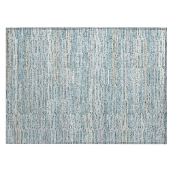 Chantille Machine Washable Indoor/Outdoor Abstract ACN3114 Sky 2 ft. x 3 ft. Accent Rug