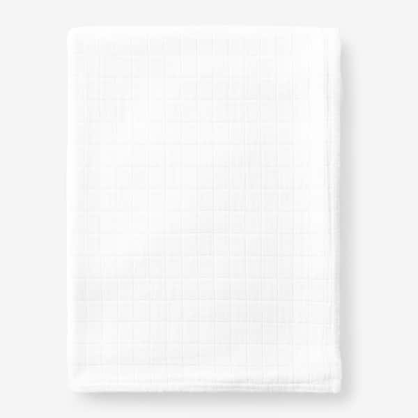 The Company Store Gossamer White Solid Cotton Twin Woven Blanket