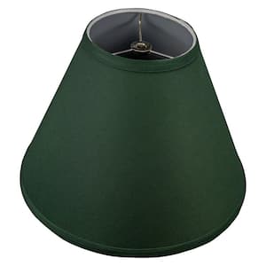 Fenchel Shades 12 in. Width x 8.25 in. Height Hunter Green/Nickel Finish Empire Lamp Shade