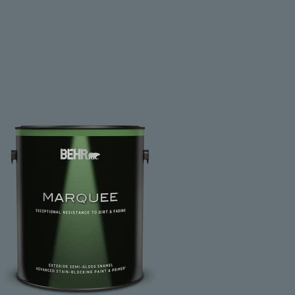 BEHR MARQUEE 1 gal. #ECC-22-3 Rain Shadow Semi-Gloss Enamel Exterior Paint & Primer