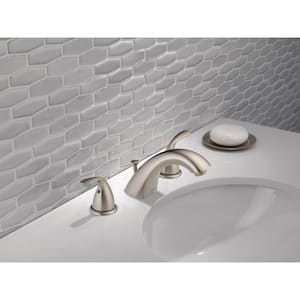 Classic 8 in. Widespread 2-Handle Bathroom Faucet with Metal Drain Assembly in Stainless
