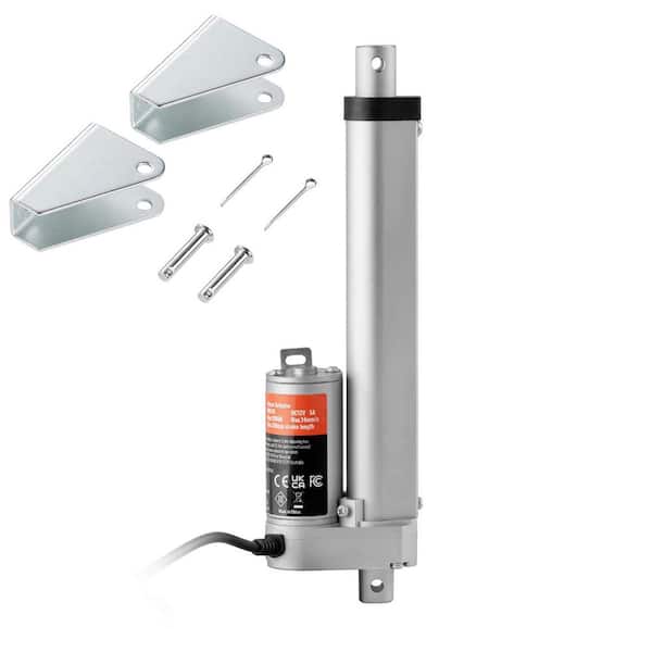 12V Linear Actuator-6 in. Stroke, High Load Capacity 330 lbs. with Mounting Bracket and IP54 Protection