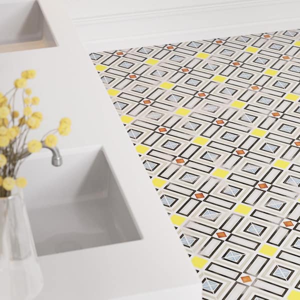 Vaudeville Octagon Deco Ritter with Taco Lima 8 in. x 8 in. Porcelain Floor and Wall Tile (11.25 sq. ft. /Case)