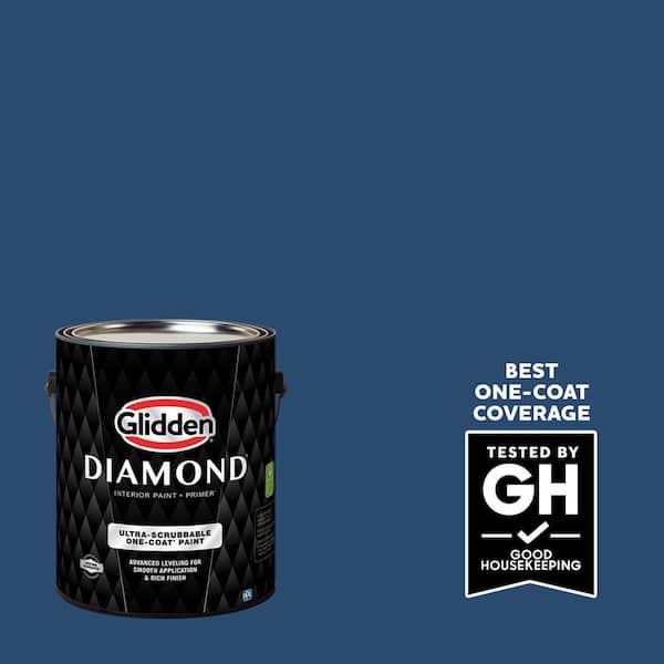 Glidden Diamond 1 gal. PPG1160-7 Blue Tang Satin Interior Paint with Primer