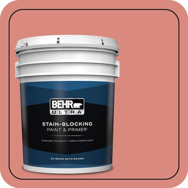 BEHR ULTRA 5 gal. #M170-5 Indian Sunset Satin Enamel Exterior Paint & Primer