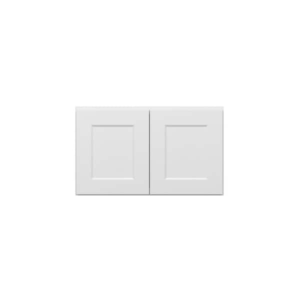 Unbranded Norfolk Shaker 30 in. W x 18 in. H x 12 in. D in Painted White Plywood Assembled Wall Cabinet